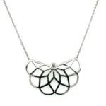 0.10 CTW avé Diamond Curve Necklace in Sterling Silver