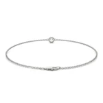 0.10 CTW DEW Infinity Diamond Bracelet in Sterling Silver