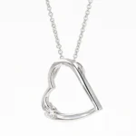 0.33 CTW Oval Cut Solitaire Necklace in Sterling Silver