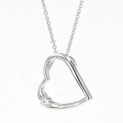0.33 CTW Oval Cut Solitaire Necklace in Sterling Silver