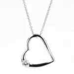 0.33 CTW Oval Cut Solitaire Necklace in Sterling Silver - Image 2