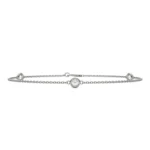 0.50 CTW DEW Bar-Link Diamond Bracelet in Sterling Silver - Image 2