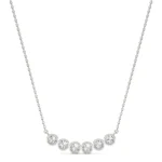 0.96 CTW Bar-Set Diamond Necklace