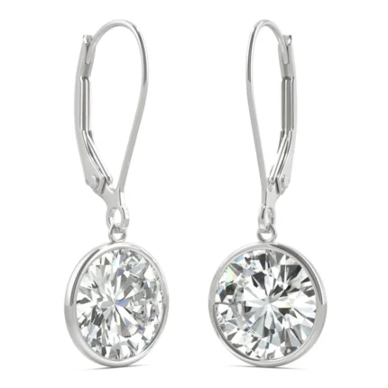 3.80 CTW Diamond Stud Earrings in 14K White Gold