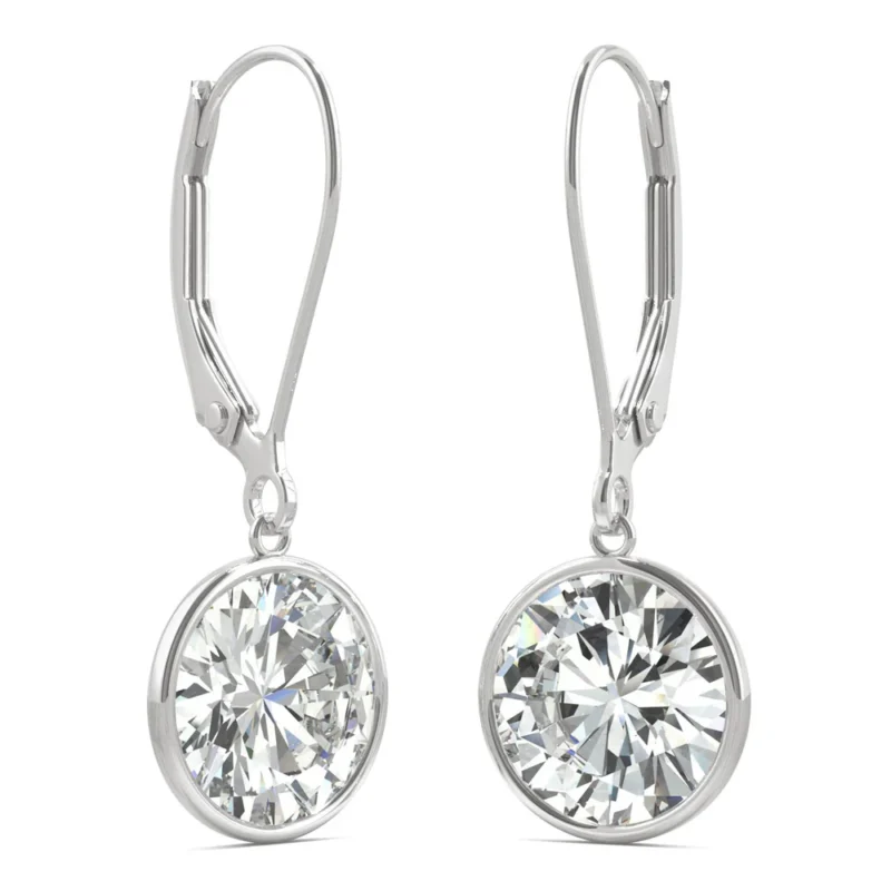 3.80 CTW Diamond Stud Earrings in 14K White Gold