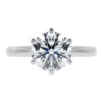 Aurora Glow Cushion Moissanite Engagement Ring
