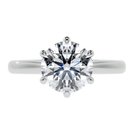 Aurora Glow Cushion Moissanite Engagement Ring