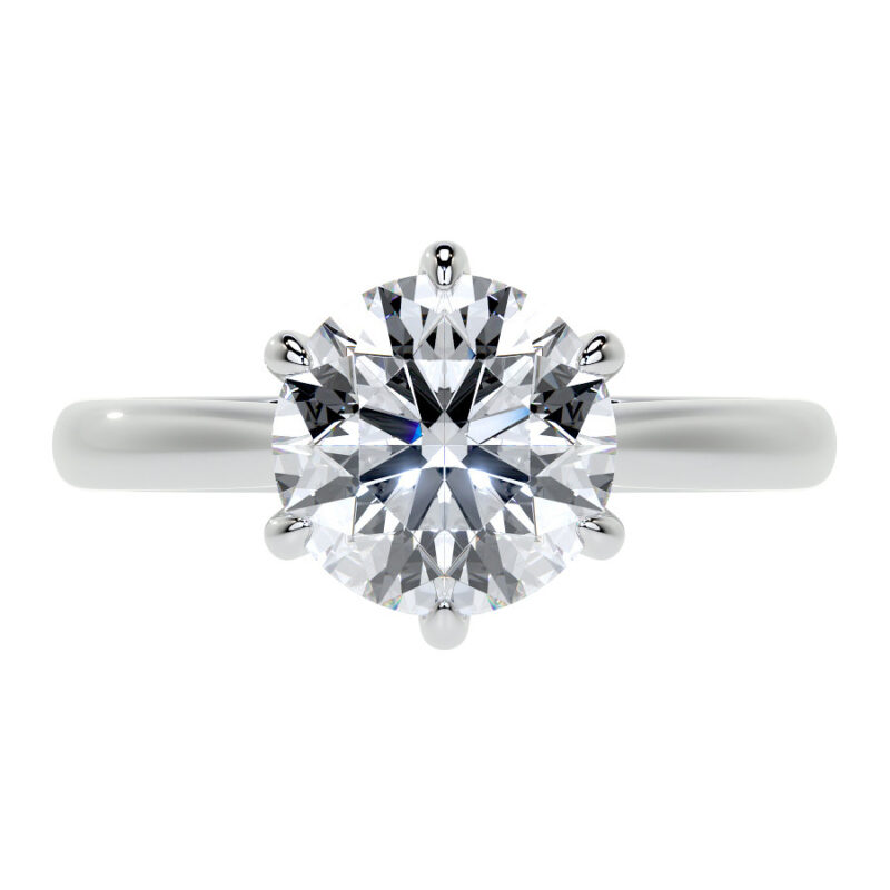 Aurora Glow Cushion Moissanite Engagement Ring