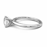 Classic Cushion Cut Moissanite Engagement Ring with Four Prong Polish Setting1