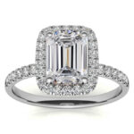 Moonlit Mirage Emerald Cut Engagement Ring